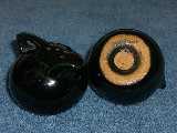 Ball shakers glazed onyx black.